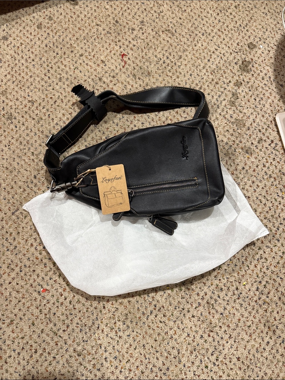 Black Crossbody Sling Bag for Women/men
